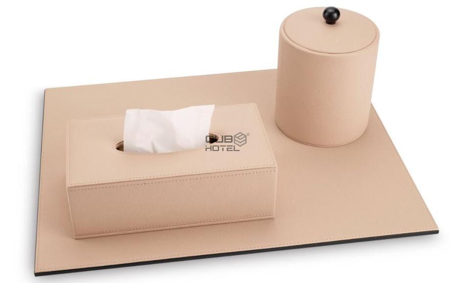 Bandeja Principal SWITCH Reversible Piel Sintética Negra y Beige 50 x 40cm